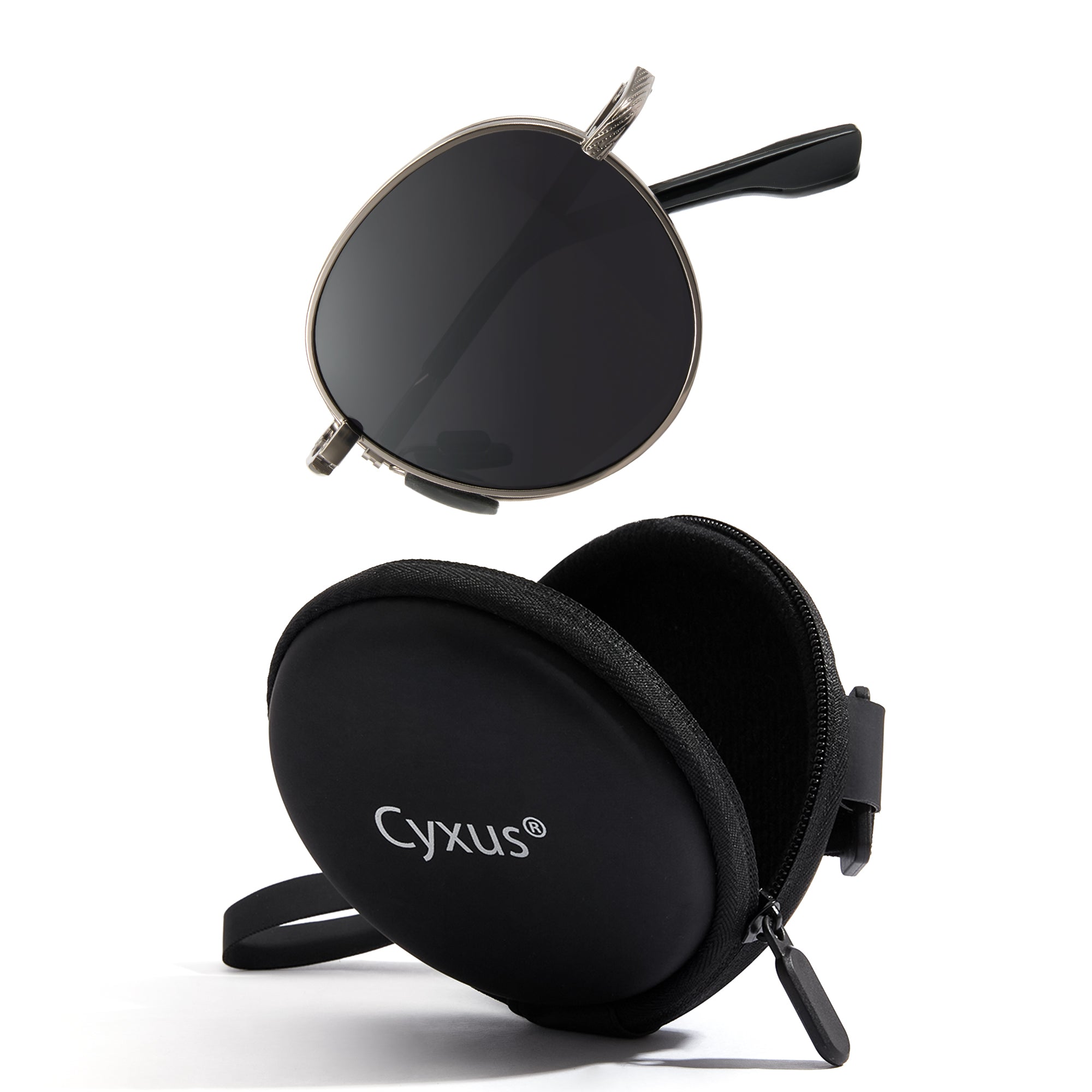 Cyxus Round Polarized UV 400 Protection Foldable Sunglasses 1018