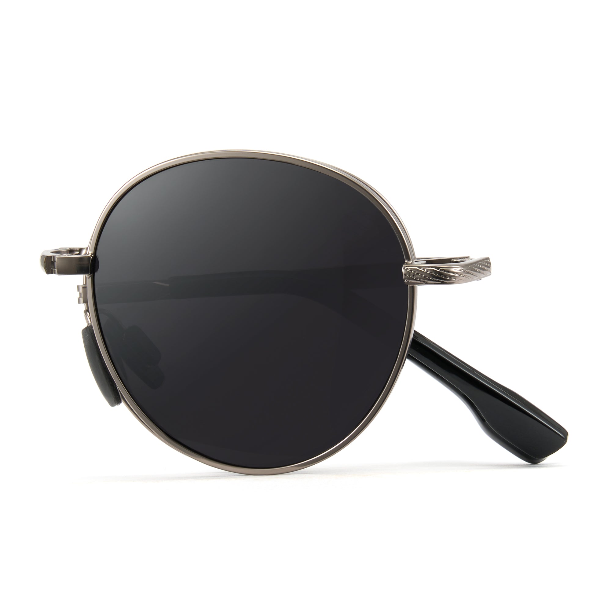 Cyxus Round Polarized UV 400 Protection Foldable Sunglasses 1018
