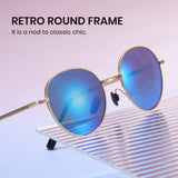 Cyxus Round Polarized UV 400 Protection Foldable Sunglasses 1018