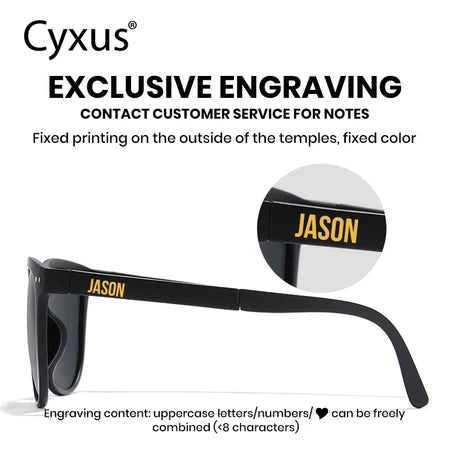 Cyxus Custom Personalized Polarized Foldable Sunglasses UV400 Protection 1019