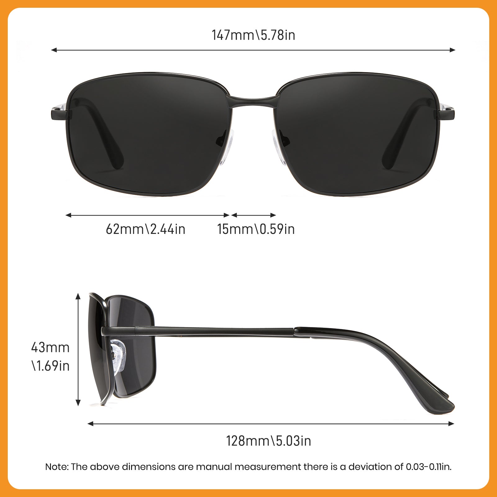 Cyxus Spring Hinge Polarized Sunglasses 1024