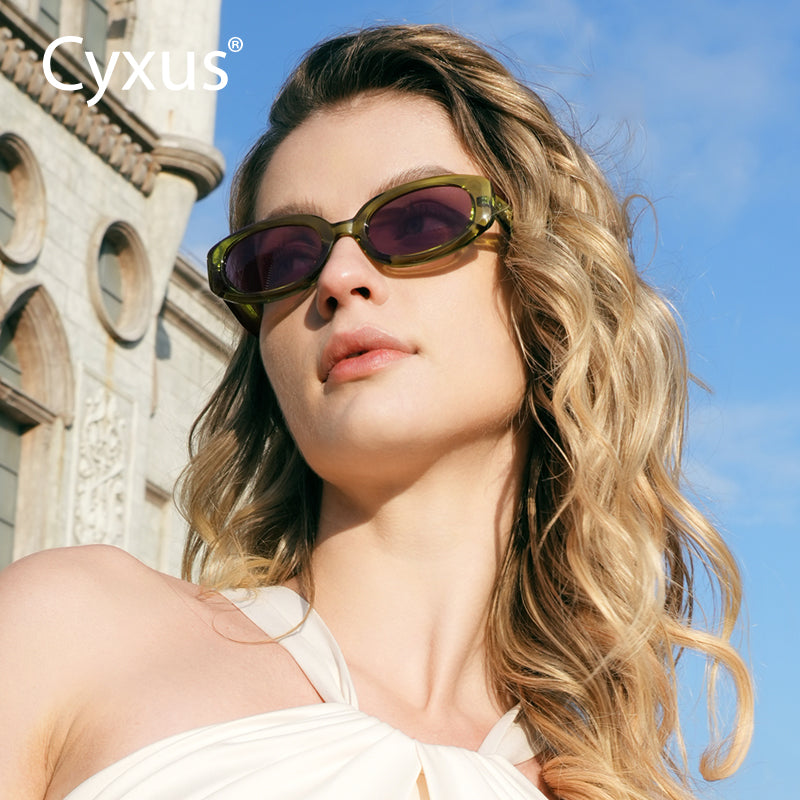 Cyxus Custom Personalized Y2K Style Oval UV400 Protection Sunglasses 1068