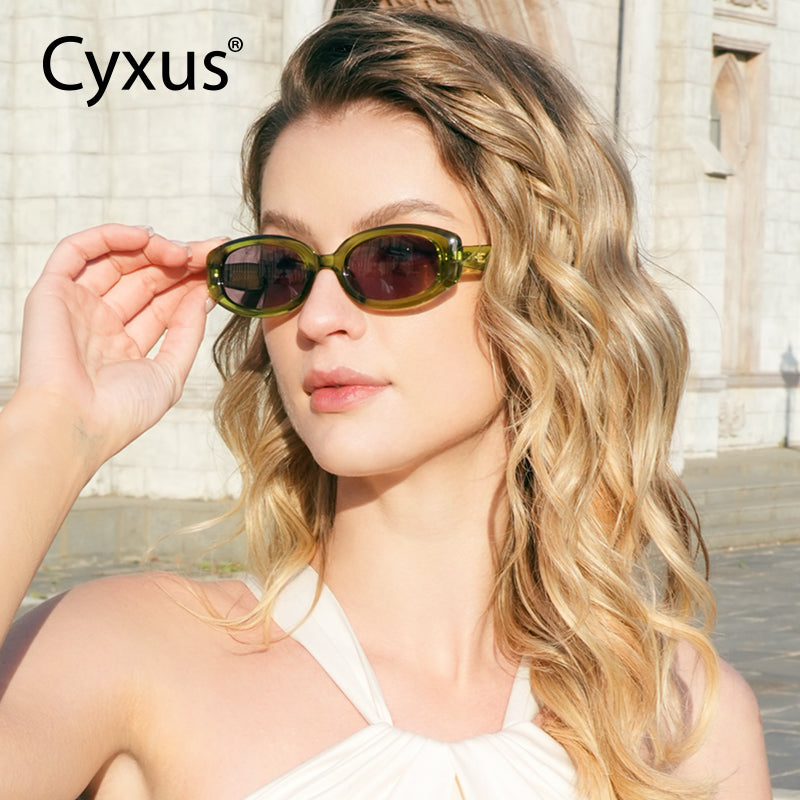 Cyxus Custom Personalized Y2K Style Oval UV400 Protection Sunglasses 1068
