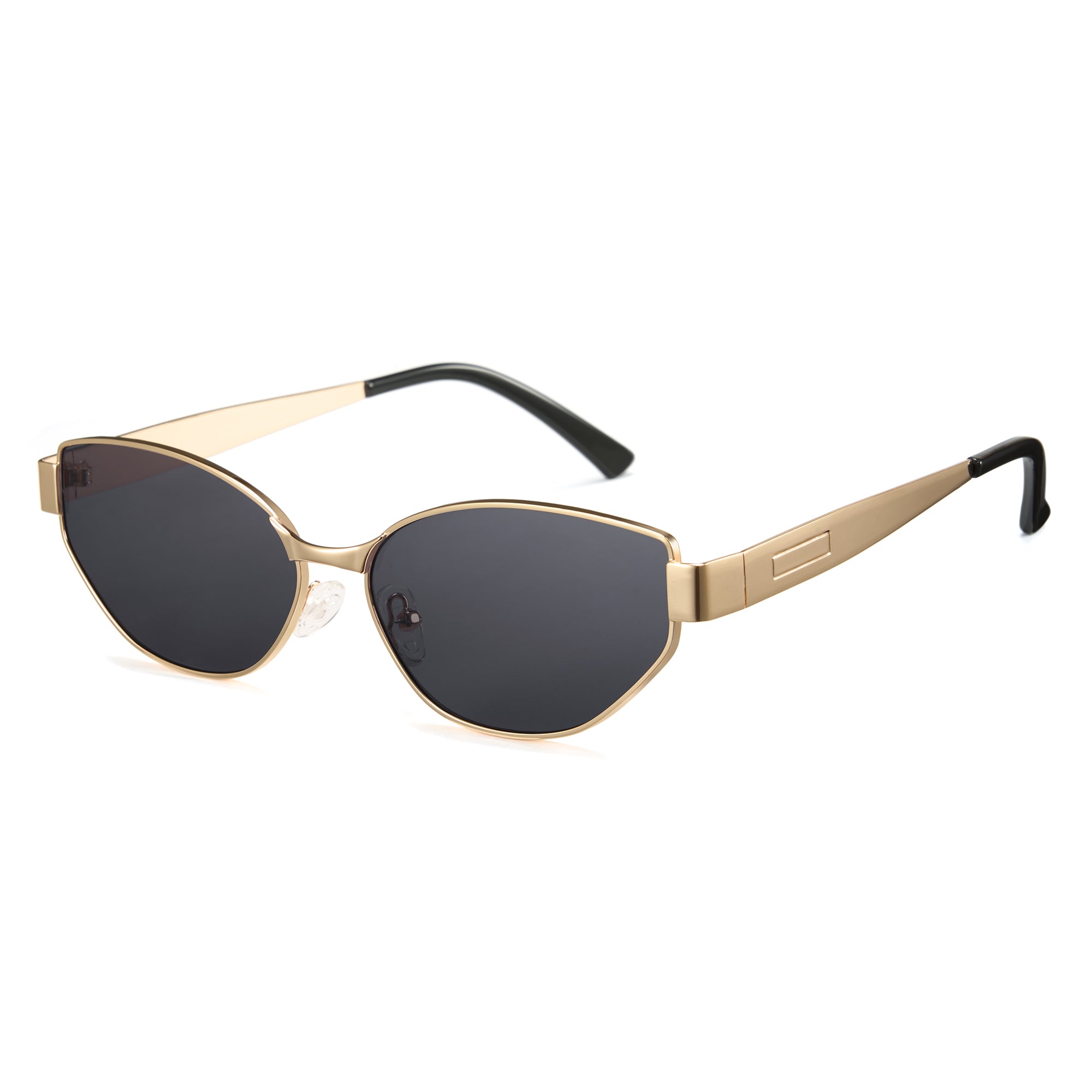 Cyxus Metal Cat Eye Non-Polarized Sunglasses 1327