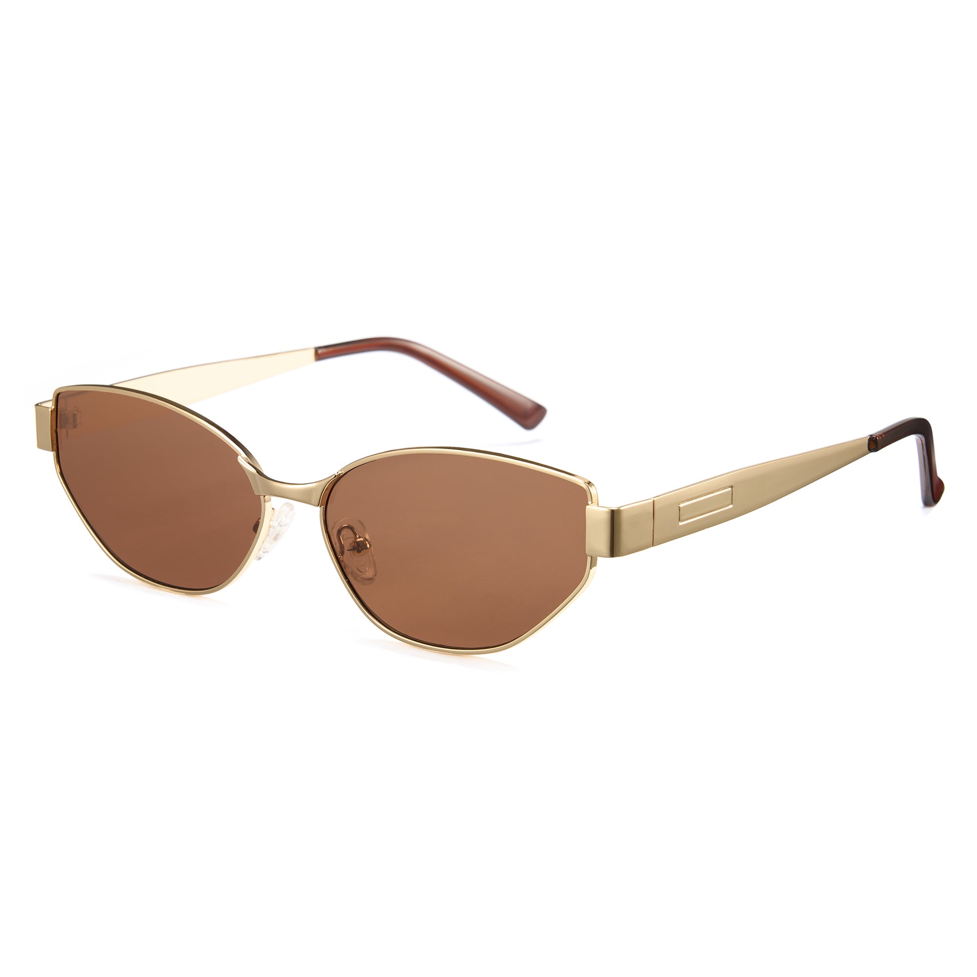 Cyxus Metal Cat Eye Non-Polarized Sunglasses 1327