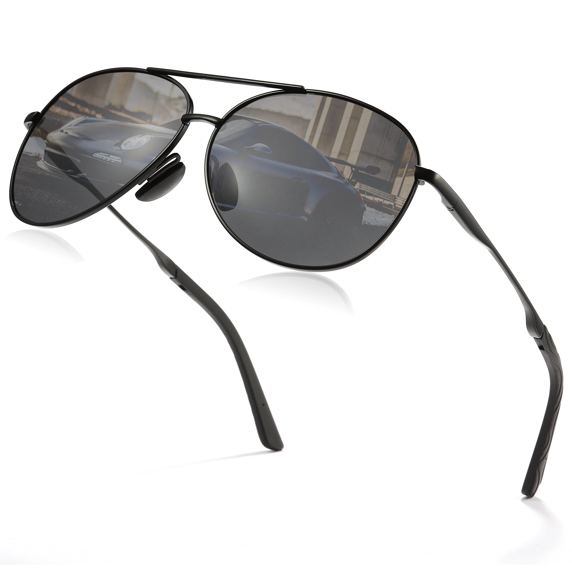 Cyxus Aviator UV400 Protection Spring Hinges Outdoor Polarized Sunglasses 1489