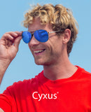 Cyxus Aviator UV400 Protection Spring Hinges Outdoor Polarized Sunglasses 1489