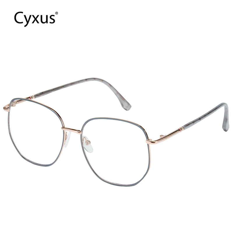 Cyxus Blue Light Blocking Photochromic Lens Large Frame Glasses 8261