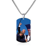 Voting for the Trum Stainless Steel Necklace for Supporters, Unisex and Stylish Trummp Sunglasses with UV400 Protection, Make American Great Again