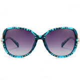 Gray Lens-Blue Floral Print Frame