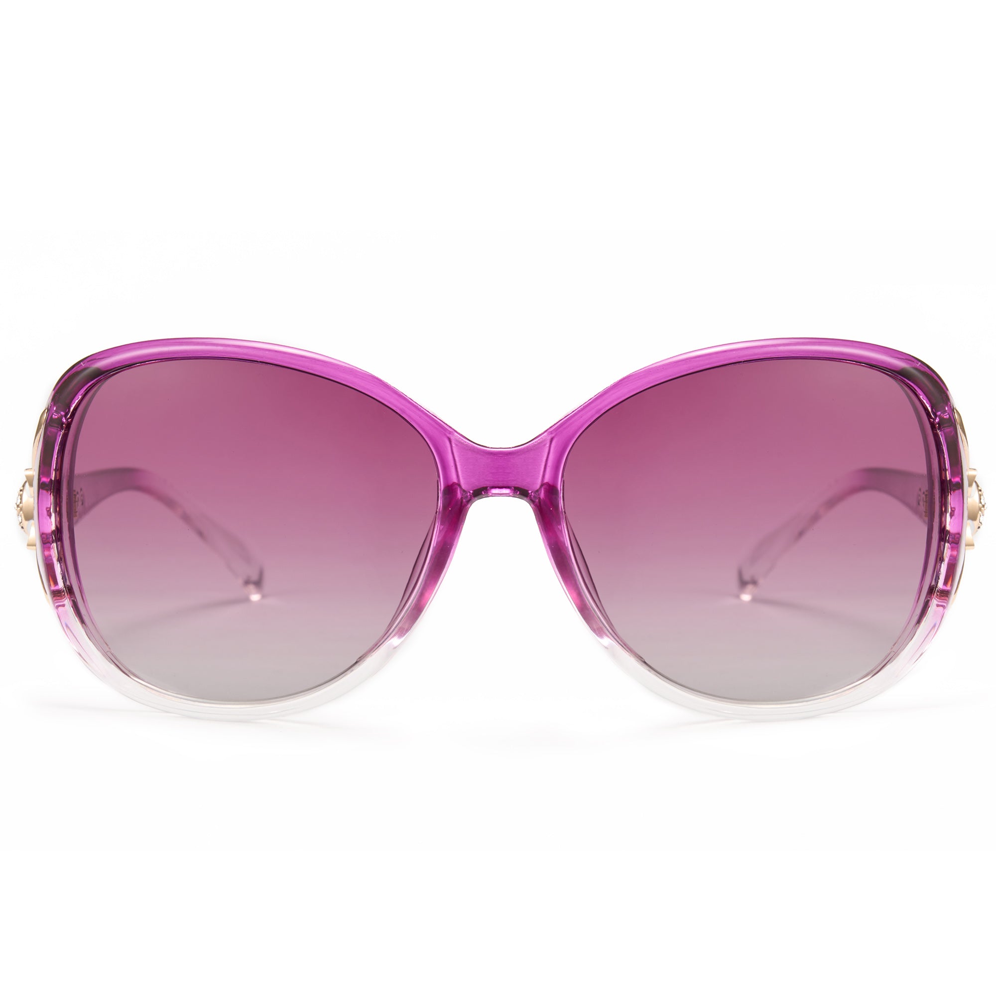 2024 Fashion Gradient Color Polarized Glasses,Purple Lens- Purple Frame