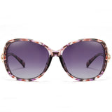 2024 Fashion Gradient Color Polarized Glasses.Gray Lens-Purple Floral Frame