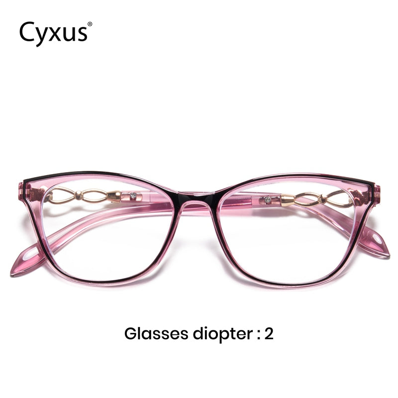 Reading Glasses Blue Light Blocking Presbyopia Cat Eye Computer Readers Men Women 2046 200 Degrees