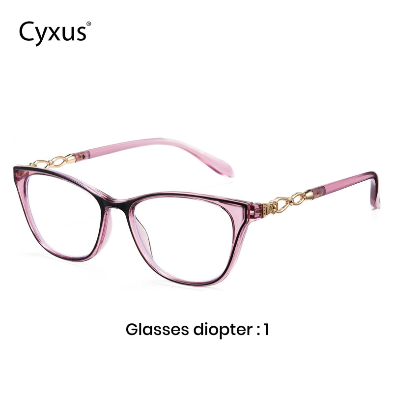 Reading Glasses Blue Light Blocking Presbyopia Cat Eye Computer Readers Men Women 2046 100 Degrees