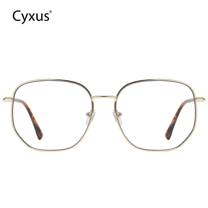 Cyxus Blue Light Blocking Photochromic Lens Large Frame Glasses 8261