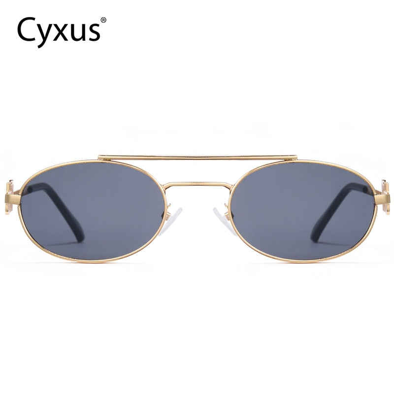 Cyxus Oval Trendy Double Bridge Non-Polarized Sunglasses 1324