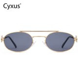 Cyxus Oval Trendy Double Bridge Non-Polarized Sunglasses 1324