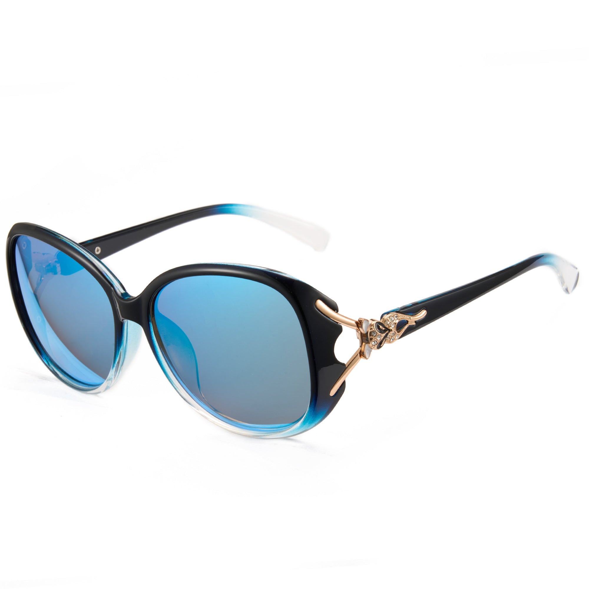 The lenses are polarized, enhancing visual clarity and reducing glare, making them both stylish and functional