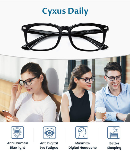 Cyxus Blue Light Glasses For Anti Glare And Eyes Strain Eyewear Frame Filter Blue Ray Computer 8031