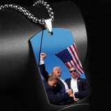 Truump 2024 Memorial Necklace,Truump Flag Keychain Donald Trum Merchandise Gifts - Make America Great Again MAGA Trrum 2024 Take America Back