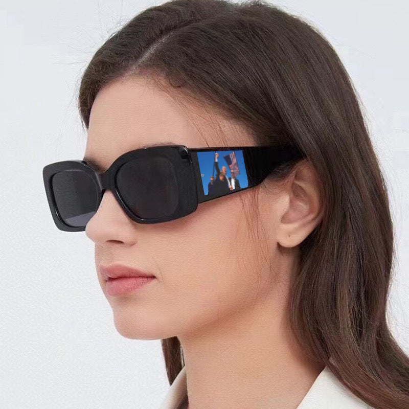 Voting for the Trum Stainless Steel Necklace for Supporters, Unisex and Stylish Trummp Sunglasses with UV400 Protection, Make American Great Again