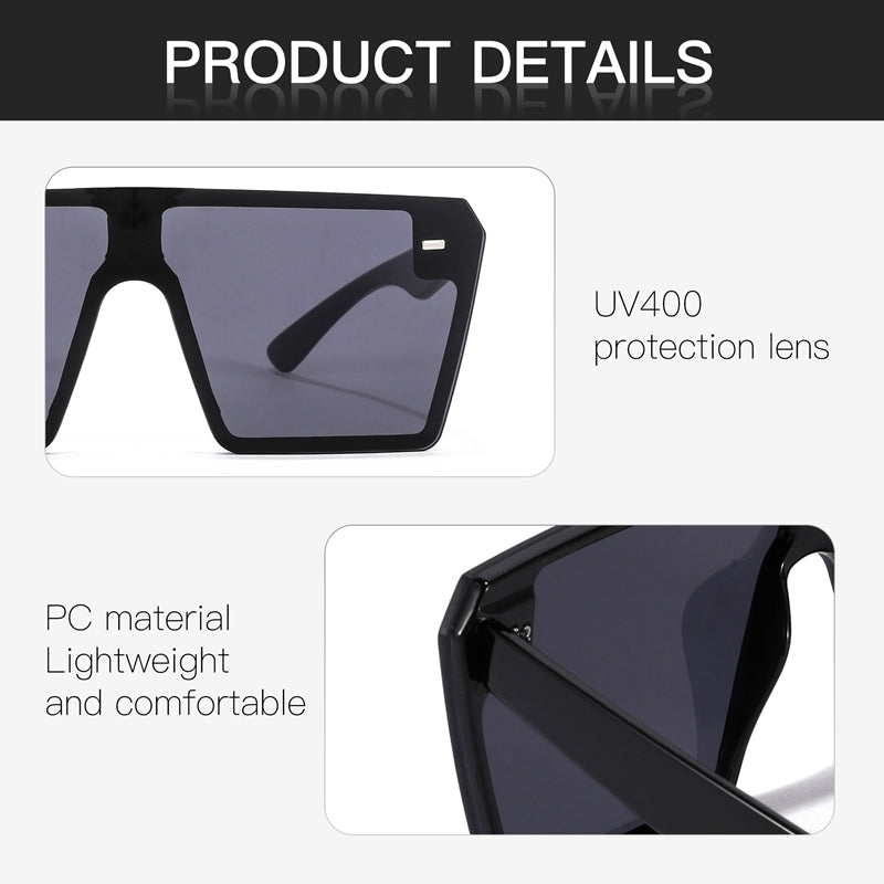 Cydays Square Oversized Frame Sunglasses As Gift 2024, Trendy Oversized Frame for Women & Men Accessories, Non-Polarized and Durable for 100% UV Protection Shades  CD1003