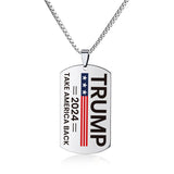Voting for the Trum Stainless Steel Necklace for Supporters, Unisex and Stylish Trummp Sunglasses with UV400 Protection, Make American Great Again