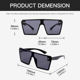 Cydays Square Oversized Frame Sunglasses As Gift 2024, Trendy Oversized Frame for Women & Men Accessories, Non-Polarized and Durable for 100% UV Protection Shades  CD1003