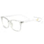 Lunettes anti-lumière bleue carrées Cyxus édition limitée Année du Serpent, monture en matériau PC noir brillant, cadeau de Nouvel An pour proches et amis, unisexe - 8082-S