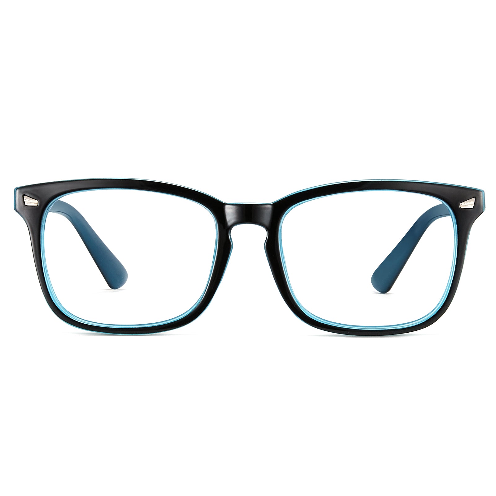 Black Blue Retro Style Anti-Blue Light & Prescription Glasses