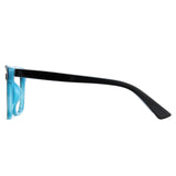 Black blue glasses temples