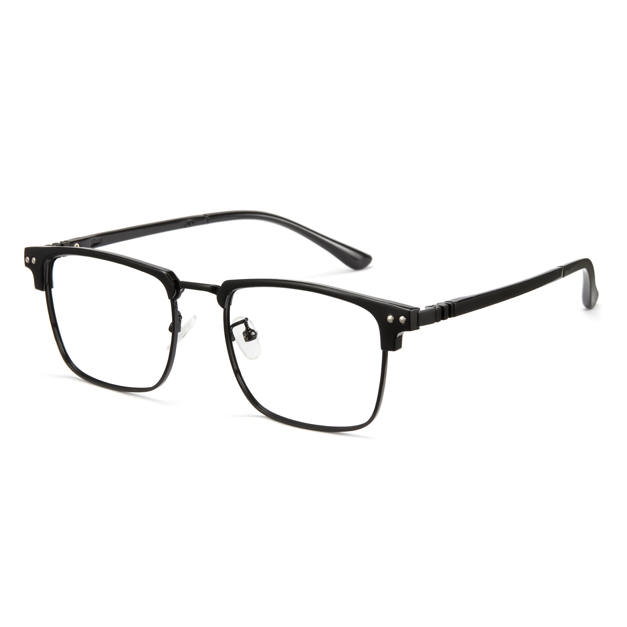 Cyxus Blue Light Blocking Glasses Square Half Rim Computer Gaming Glasses 8133