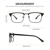 Cyxus Blue Light Blocking Glasses Square Half Rim Computer Gaming Glasses 8133