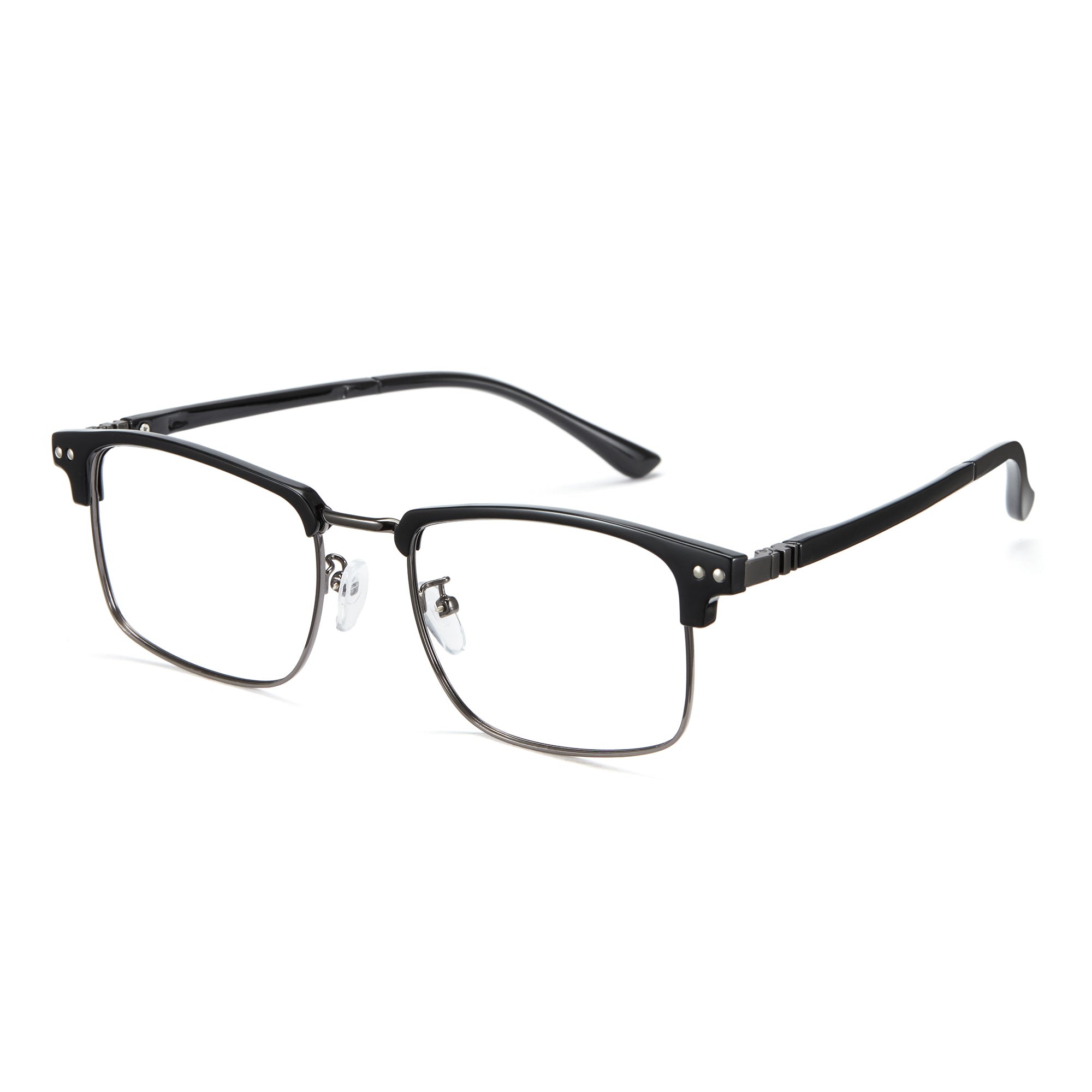Cyxus Blue Light Blocking Glasses Square Half Rim Computer Gaming Glasses 8133
