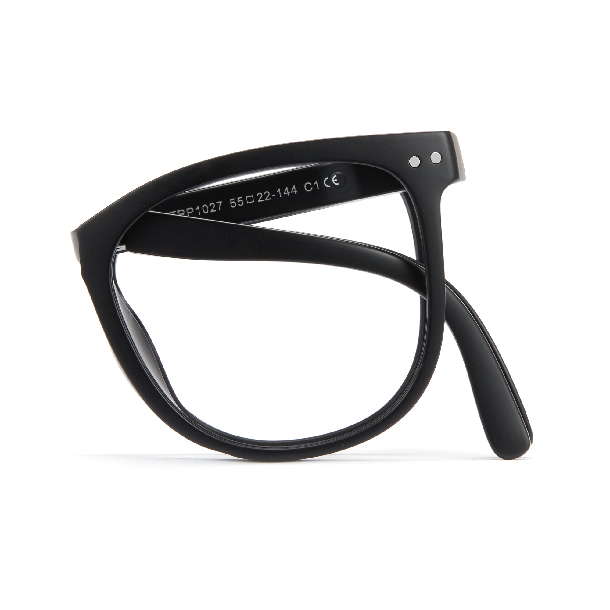 Folding anti-blue light TR 90 black glasses