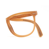Folding anti-blue light TR 90 light brown glasses