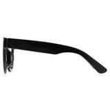 black thick glasses temples