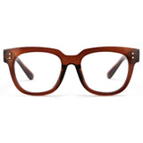 Vintage Square Thick Frame Thick Temple Blue Light Glasses