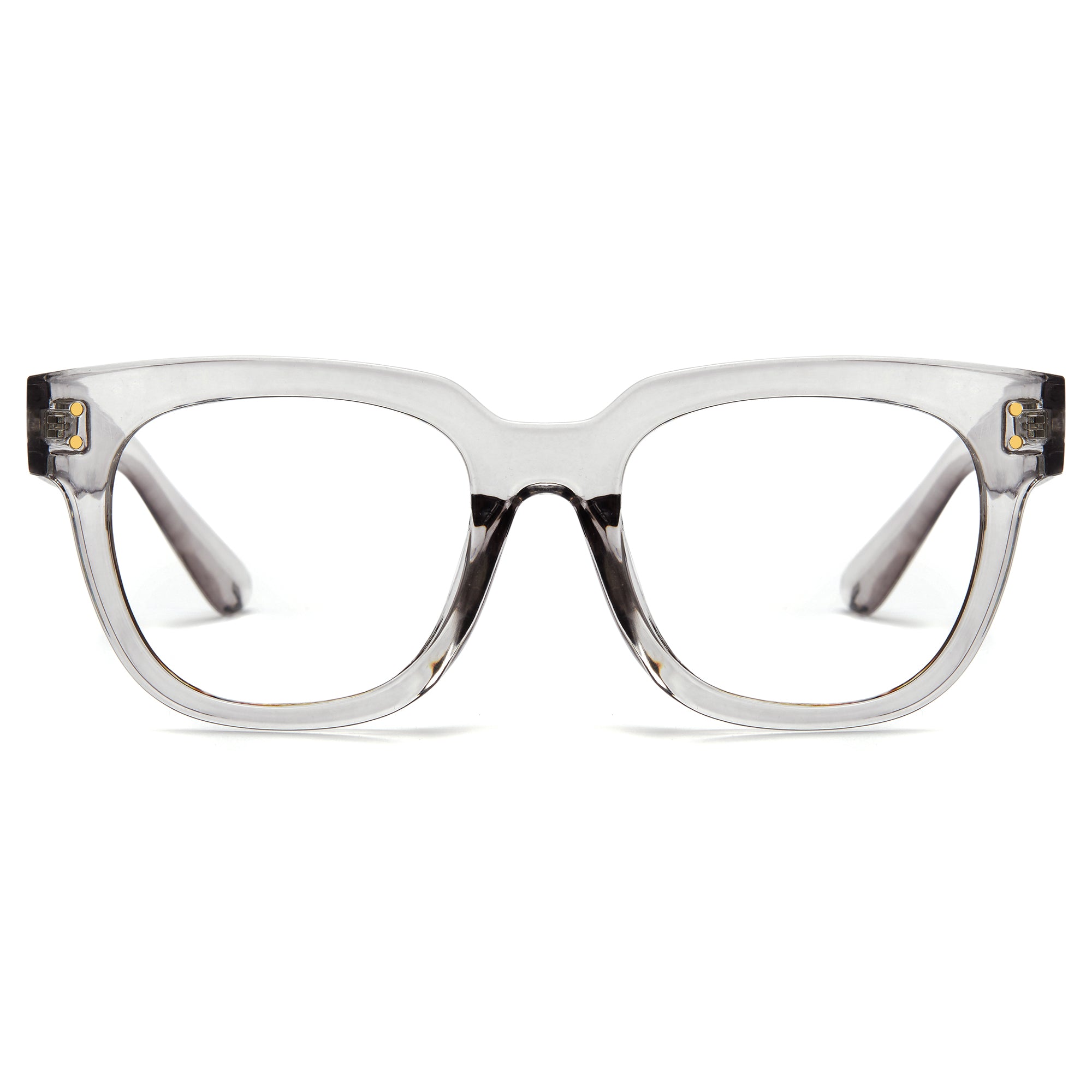 Crystal Glasses Vintage Square Thick Frame Thick Temple Blue Light Glasses