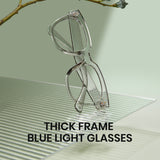 Thick frame blue light glasses