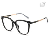Cyxus léger poids bleu verres de blocage de lumière métal Tr90 Cadre rectangle avec protection contre les yeux anti-regard pour les femmes et les hommes 8159T01