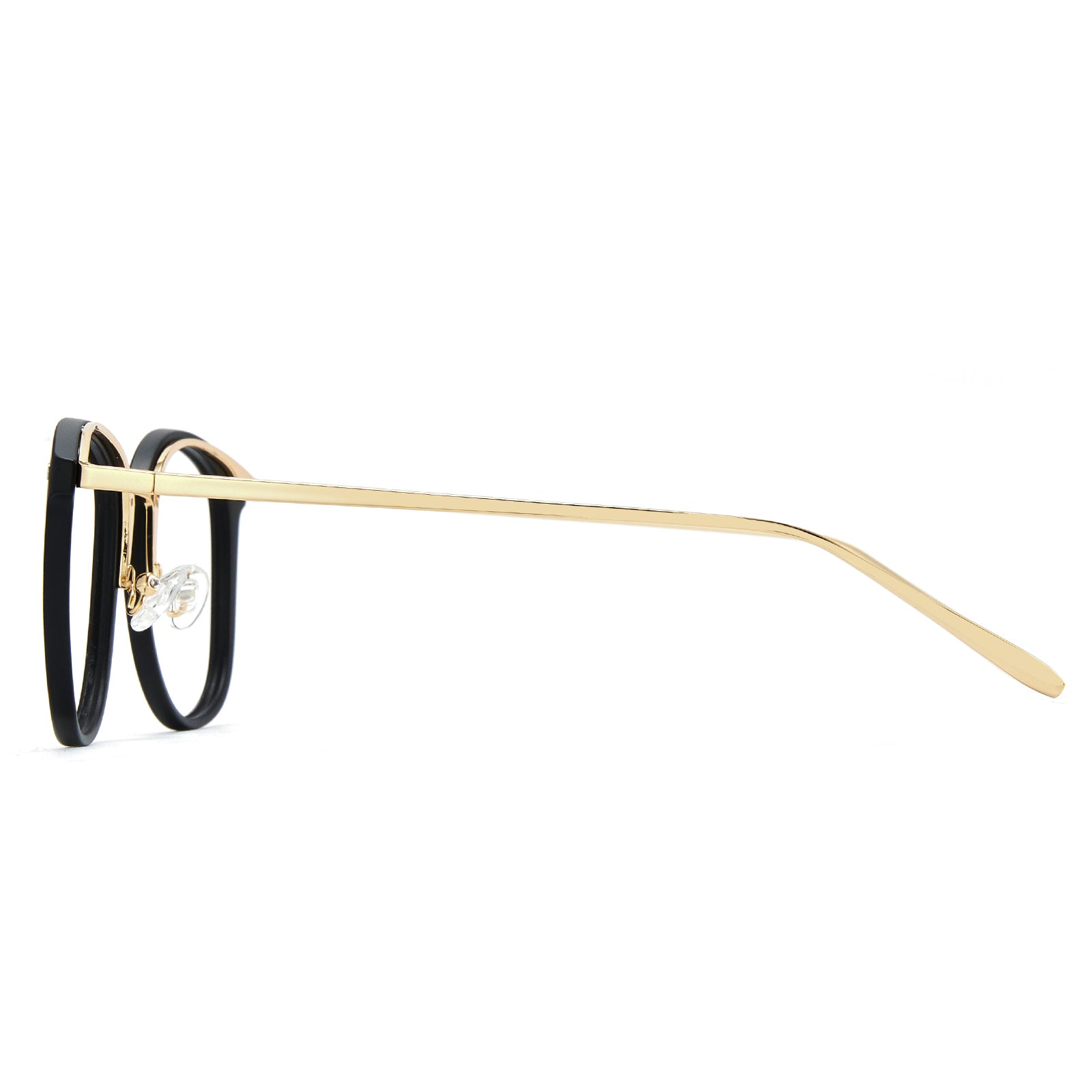 Matte black glasses temples