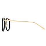Matte black glasses temples