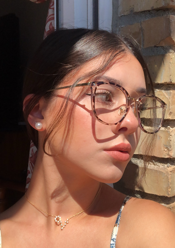 White Leopard Print Retro Round TR 90 Frame Glasses Jola Upgrade 8169