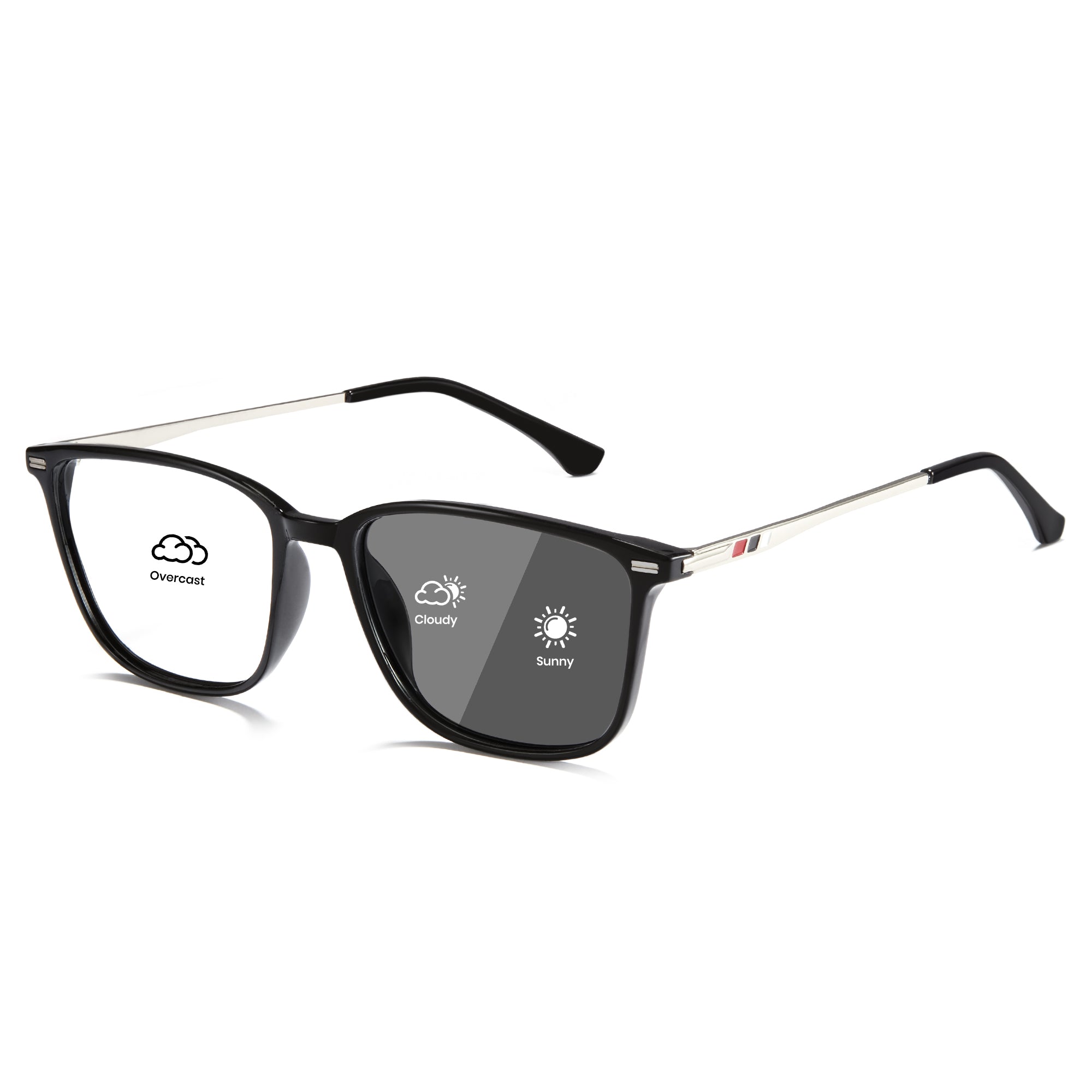 Cyxus TR 90 Square Horde Photochromic Lenses Glasses 8208