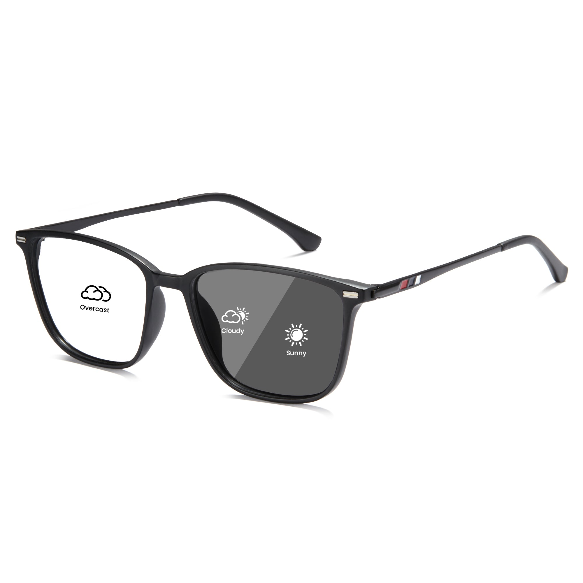 Cyxus TR 90 Square Horde Photochromic Lenses Glasses 8208