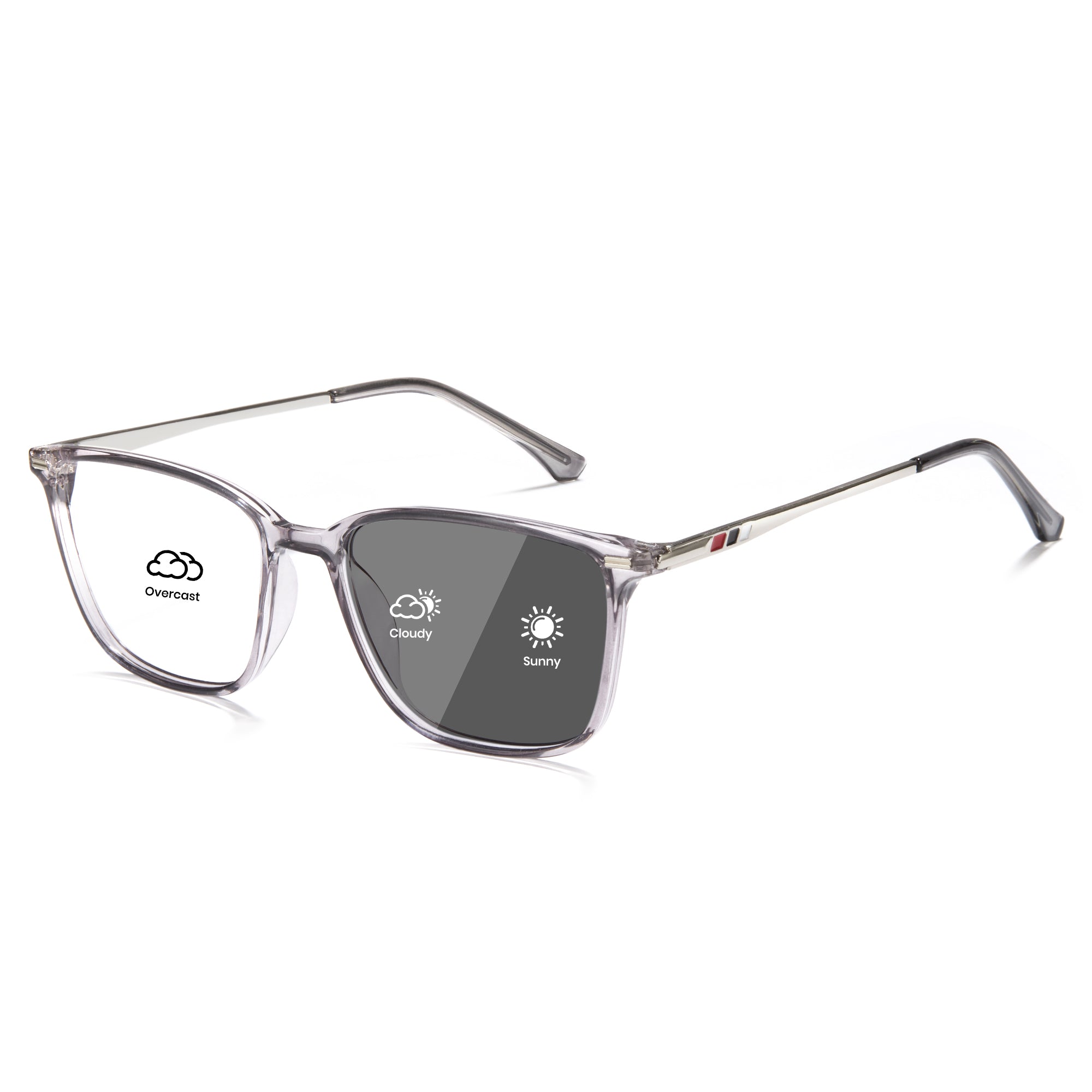 Cyxus TR 90 Square Horde Photochromic Lenses Glasses 8208