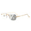 Cyxus Rimless UV400 Protection Metal Photochromic Glasses 8222