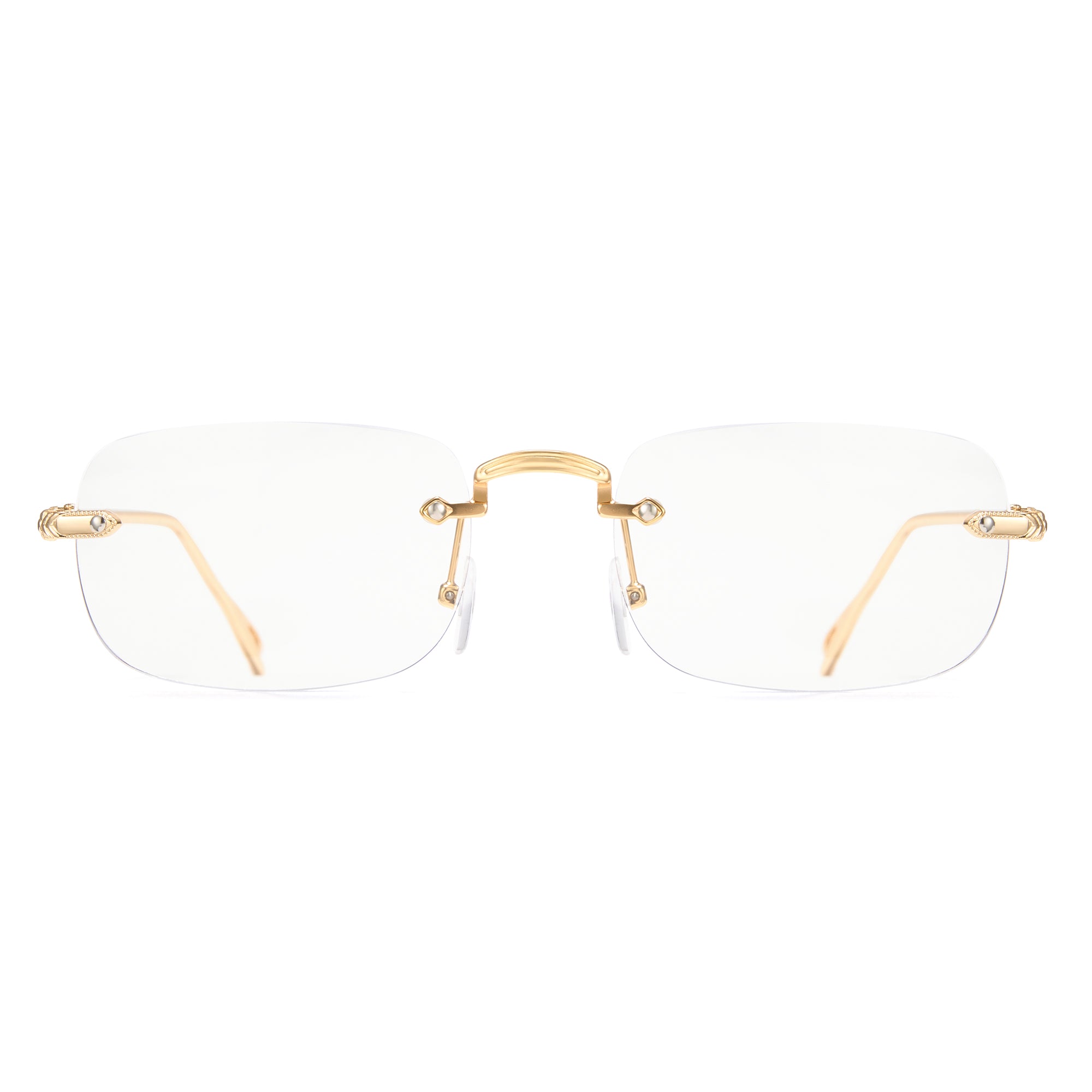 Cyxus Rimless UV400 Protection Metal Photochromic Glasses 8222
