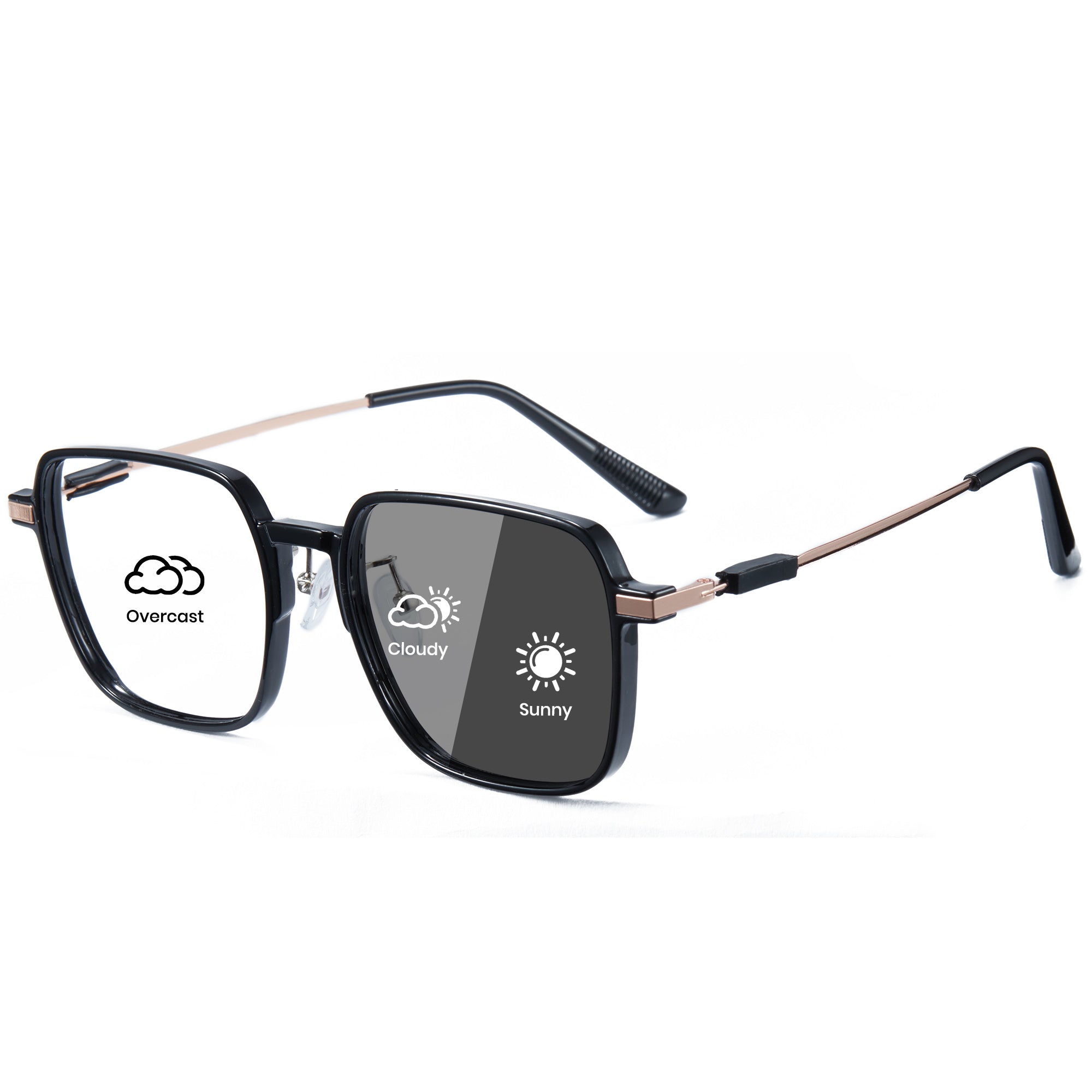 Photochromic UV400 Blue Light Blocking Glasses 8223